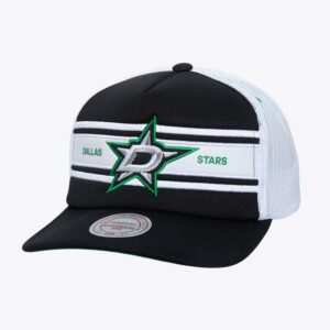 Mitchell-Ness-Black-Dallas-Stars-Sideline-Trucker-Snapback-Hat-300x300