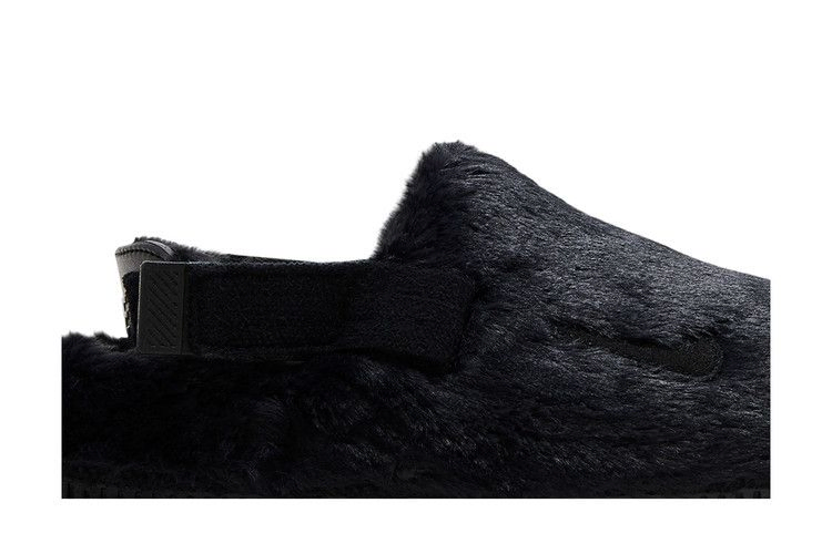 Nike Wmns Calm Mule SE 'Triple Black Fur'