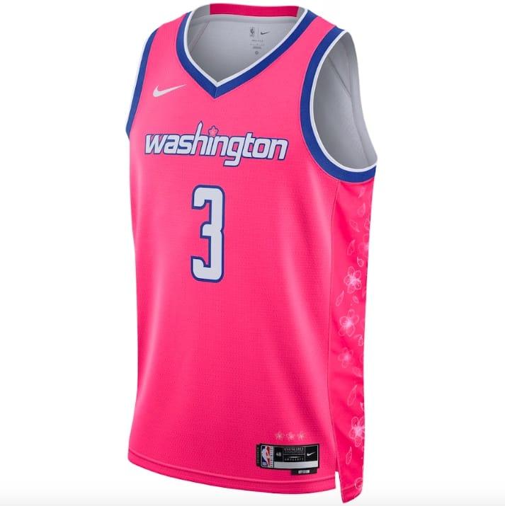 Баскетбольная джерси 2022-23 Washington Wizards #3 Bradley Beal Swingman City Pink Jersey