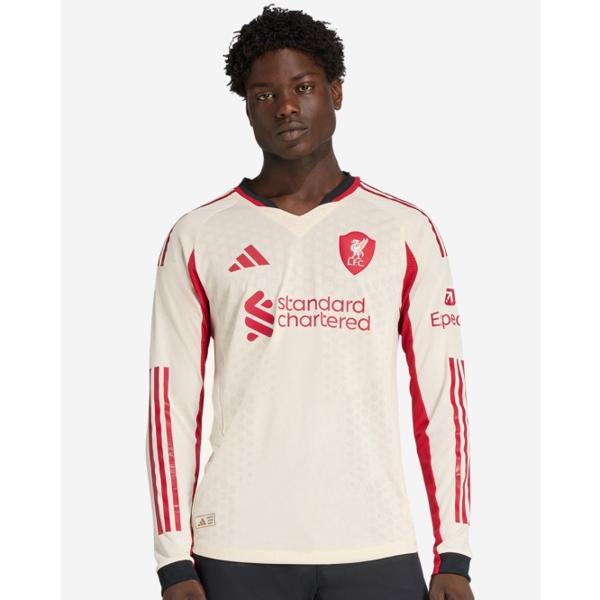 Футбольный лонгслив Liverpool FC adidas Mens 25/26 Authentic Away Long Sleeve Jersey