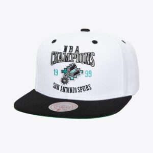 Mitchell-Ness-White-San-Antonio-Spurs-Hardwood-Classics-Champ-Series-Snapback-Hat-300x300