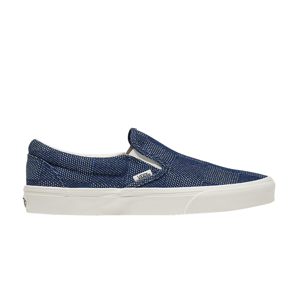 Кроссовки Vans Classic Slip-On 'Checkerboard Denim - Navy'