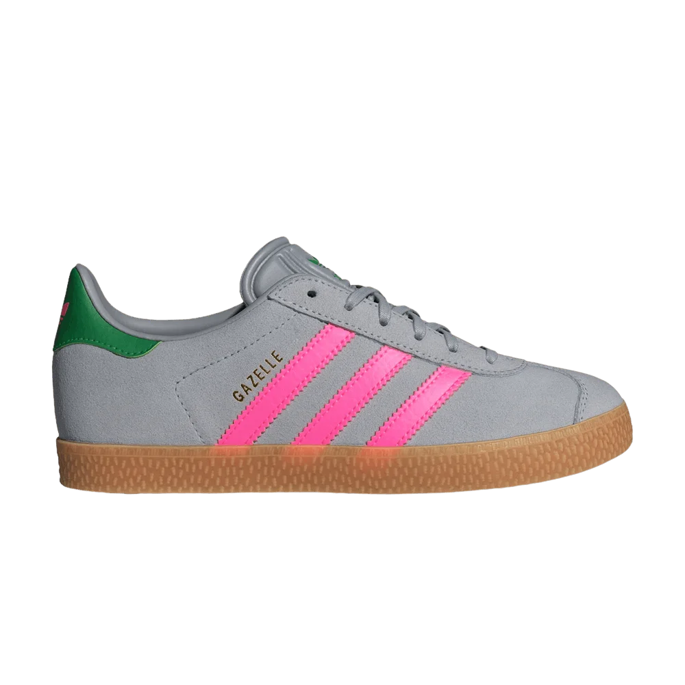 Krossovki-adidas-Gazelle-J-Halo-Silver-Lucid-Pink-Green