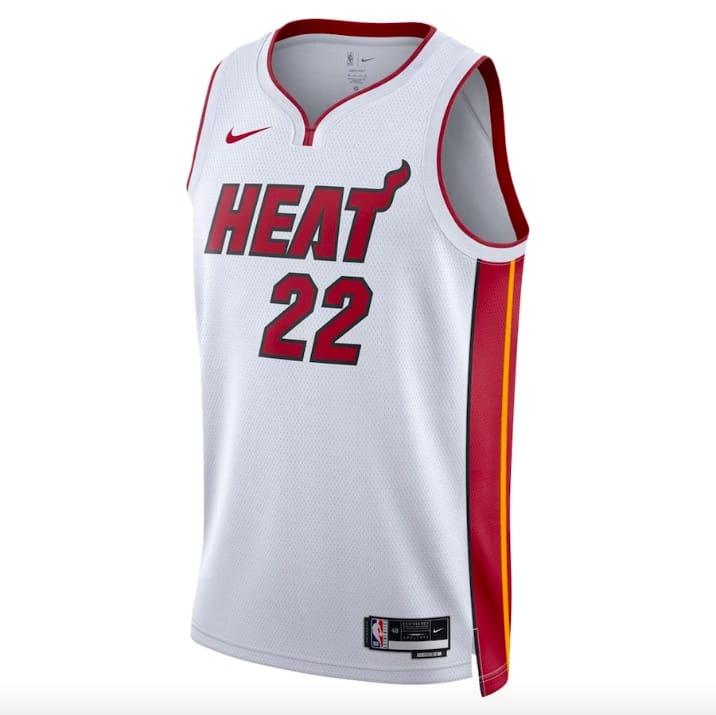 Баскетбольная джерси 2022-23 Miami Heat #22 Jimmy Butler Swingman Association White Jersey