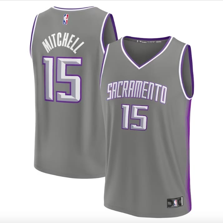 2022-23-Sacramento-Kings-15-Davion-Mitchell-Fast-Break-City-Gray-Jersey-1