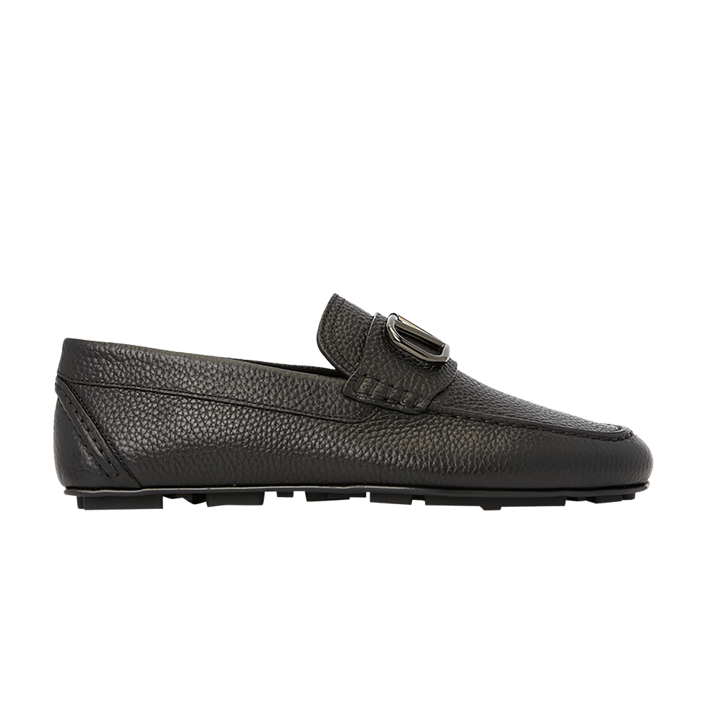 Кроссовки Valentino Driving Plaque Slip-On Loafer 'Black'