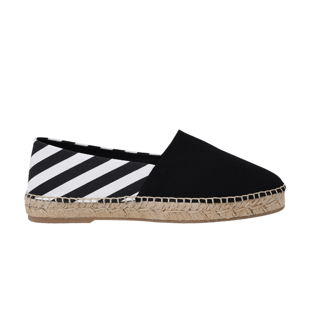 Кроссовки Off-White Wmns Stripes Flat Espadrilles 'Black'