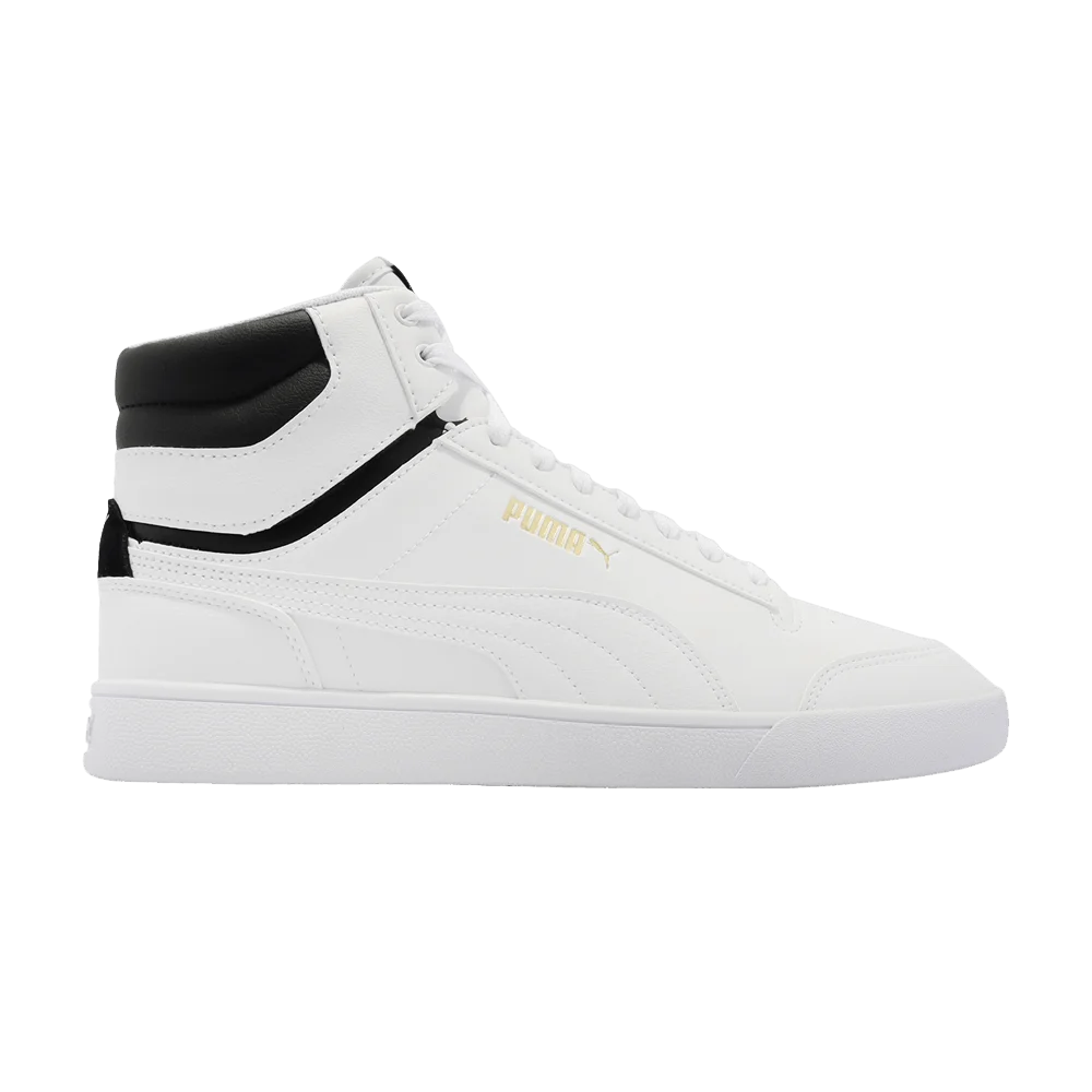 Кроссовки Puma Shuffle Mid 'White Black Gold'