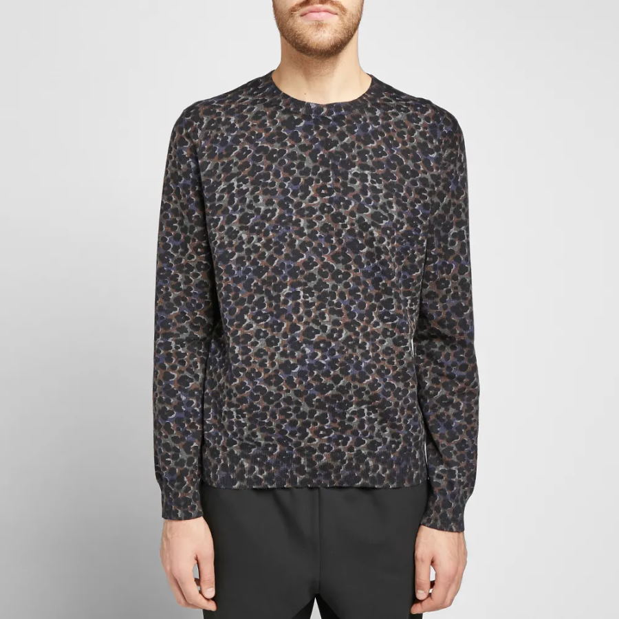 Свитшот A.P.C. Pull Fauve Crewneck Blue Leopard Print