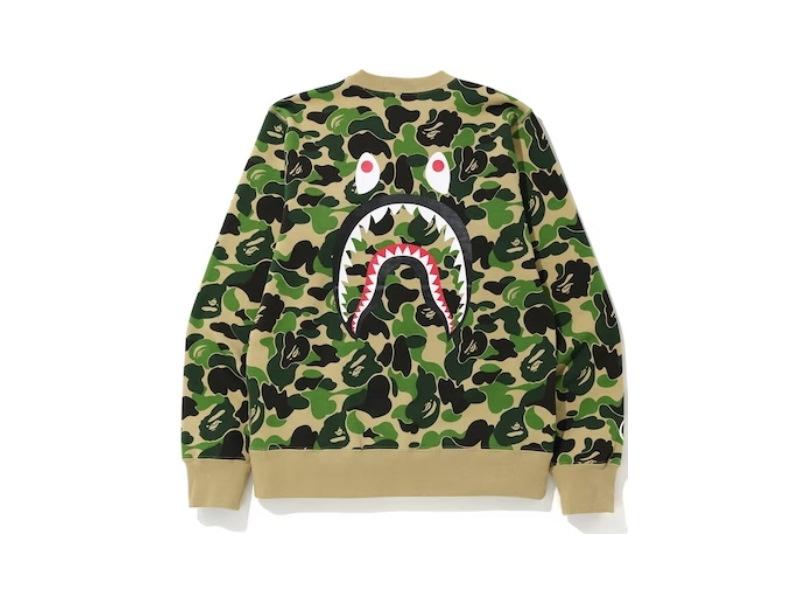 Толстовка BAPE ABC Shark Crewneck Green
