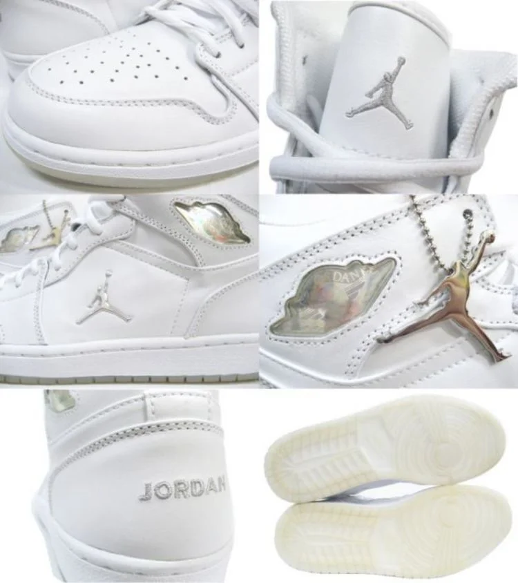 Кроссовки Air Jordan 1 Retro 'White Chrome' 2002