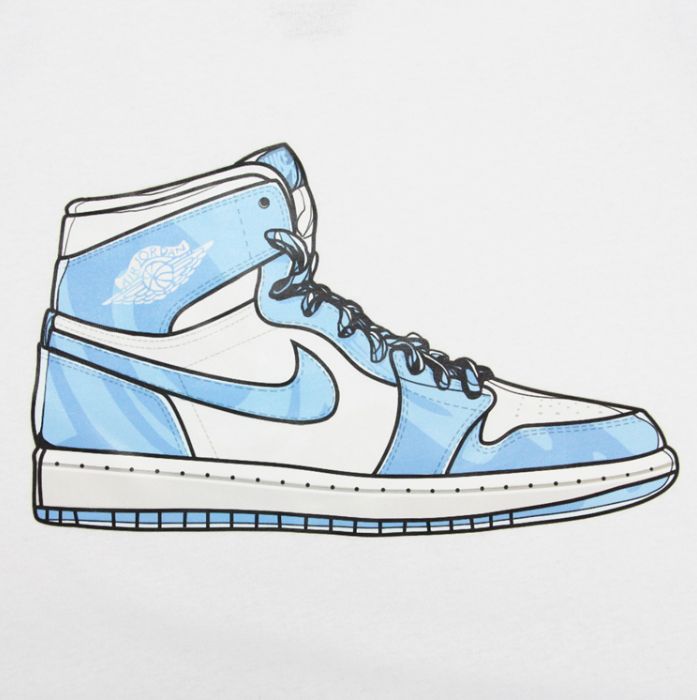 Футболка 2019 Air Jordan 1 Tee White Blue