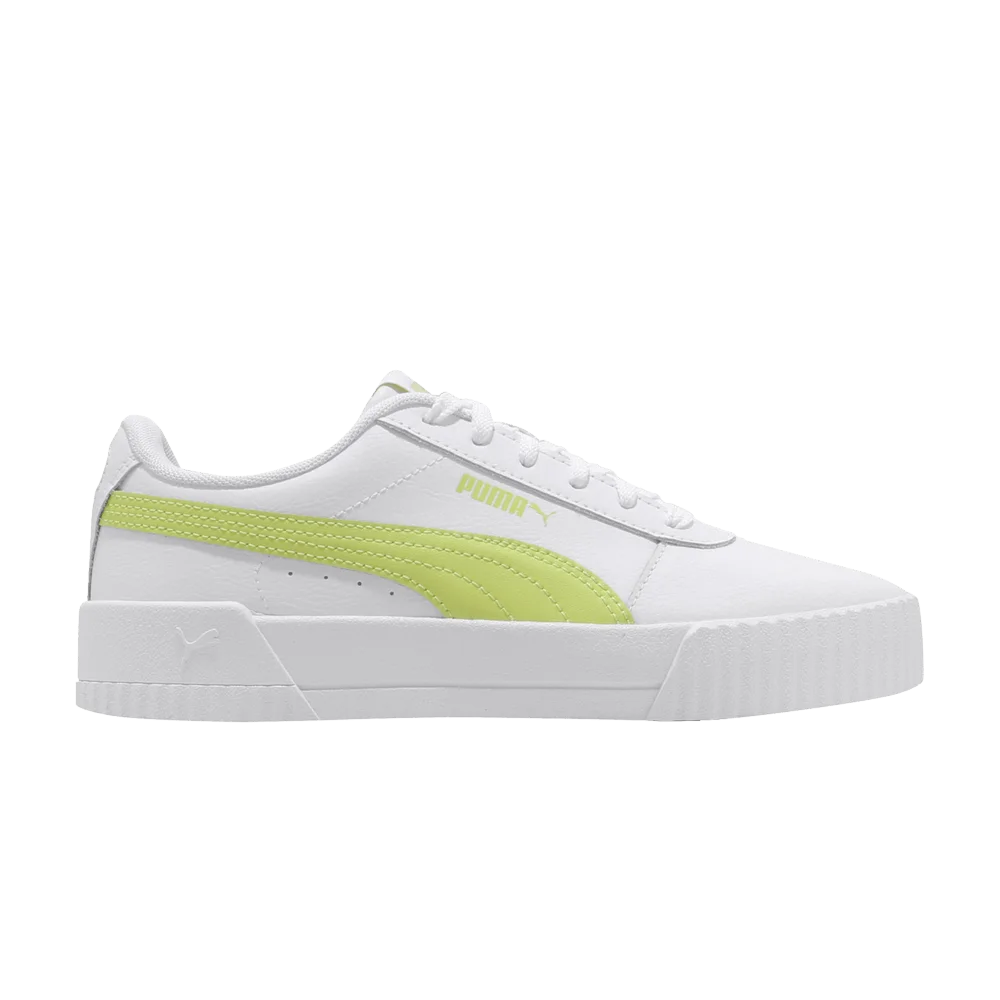 Krossovki-Puma-Wmns-Carina-White-Sunny-Lime