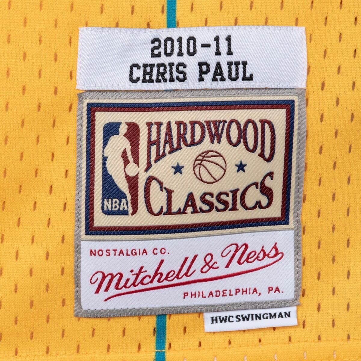 Баскетбольная джерси 2010-11 New Orleans Hornets Chris Paul #3 Swingman Hardwood Classics Yellow Jersey
