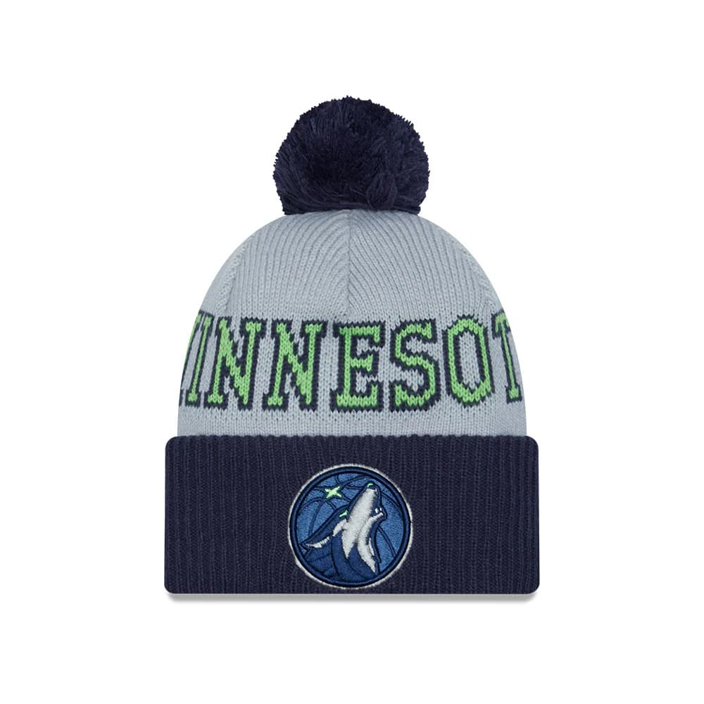 Шапка New Era Minnesota Timberwolves 2024 Tip Off Pom Knit NBA Beanie
