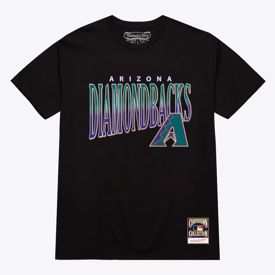 Футболка Mitchell & Ness Black Arizona Diamondbacks Linework T-Shirt