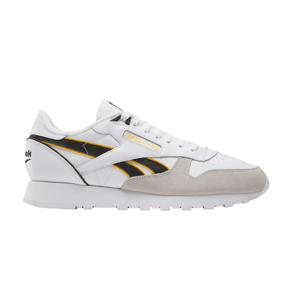 Кроссовки Reebok Classic Leather 'White Black Yellow'