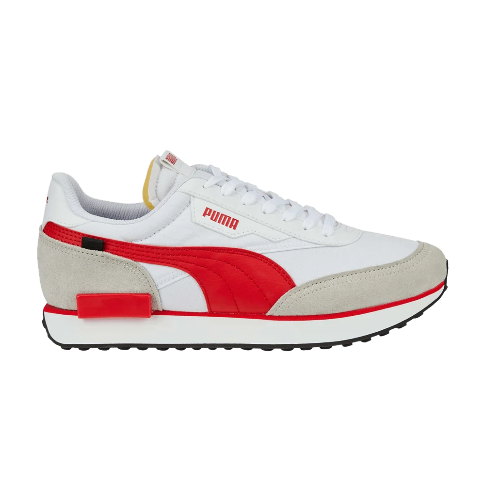 Krossovki-Puma-Future-Rider-Play-On-White-High-Risk-Red