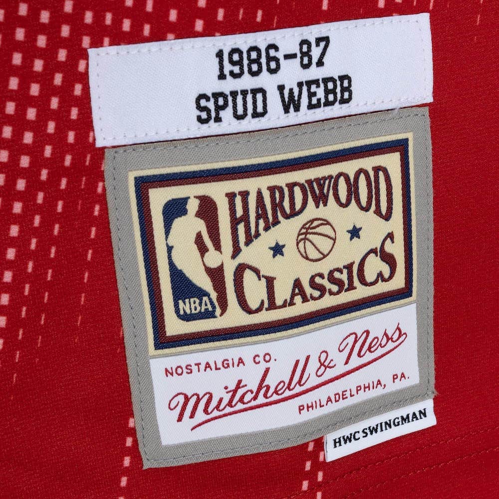 Баскетбольная джерси 1996-97 Atlanta Hawks #4 Spud Webb Hardwood  Red Monochrome Jersey