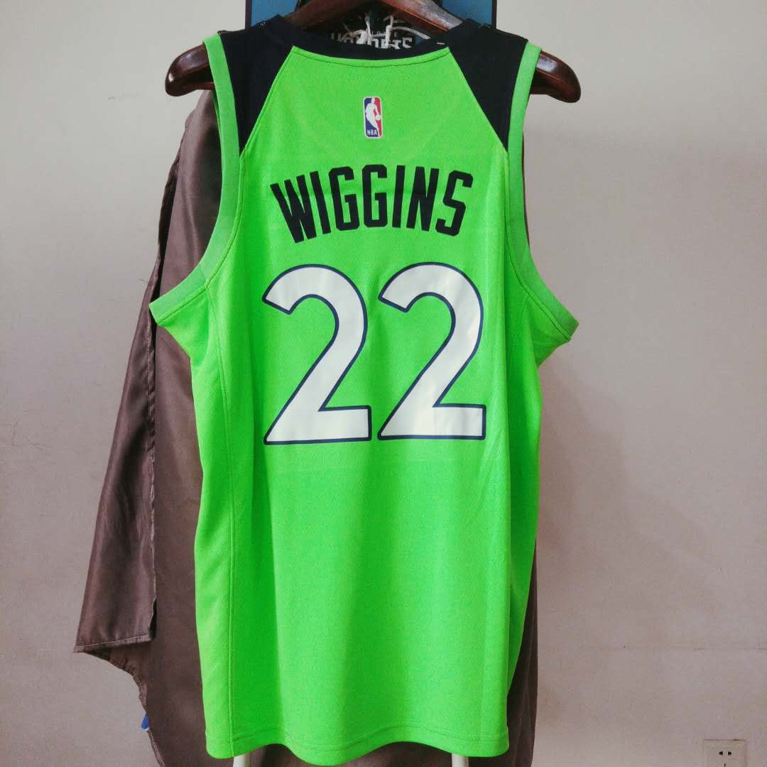 Баскетбольная джерси 2017-18 Andrew Wiggins Minnesota Timberwolves #22 Statement Green