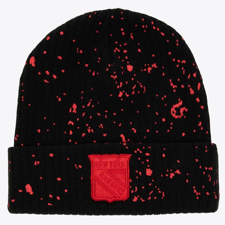 Шапка Mitchell & Ness Black New York Rangers Nep Vintage Cuffed Knit Hat