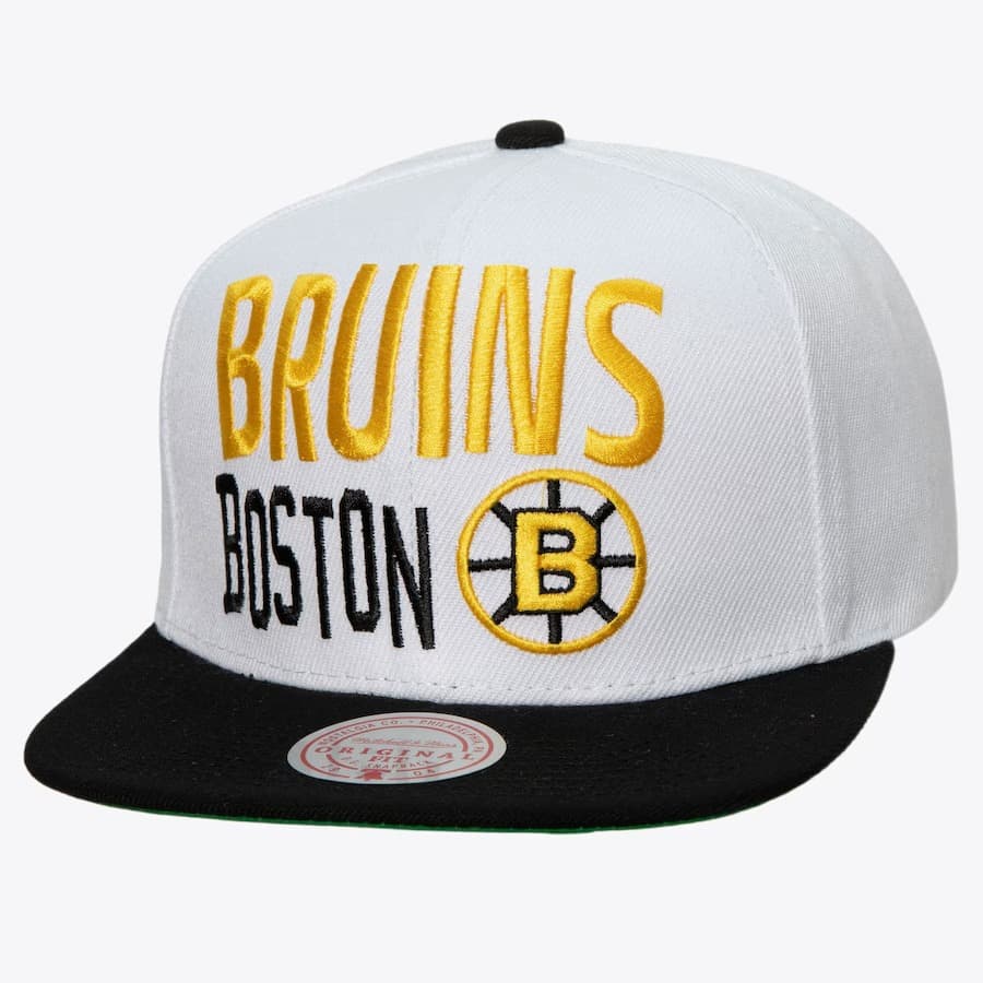Mitchell-Ness-White-Boston-Bruins-Toss-Up-Snapback-Hat