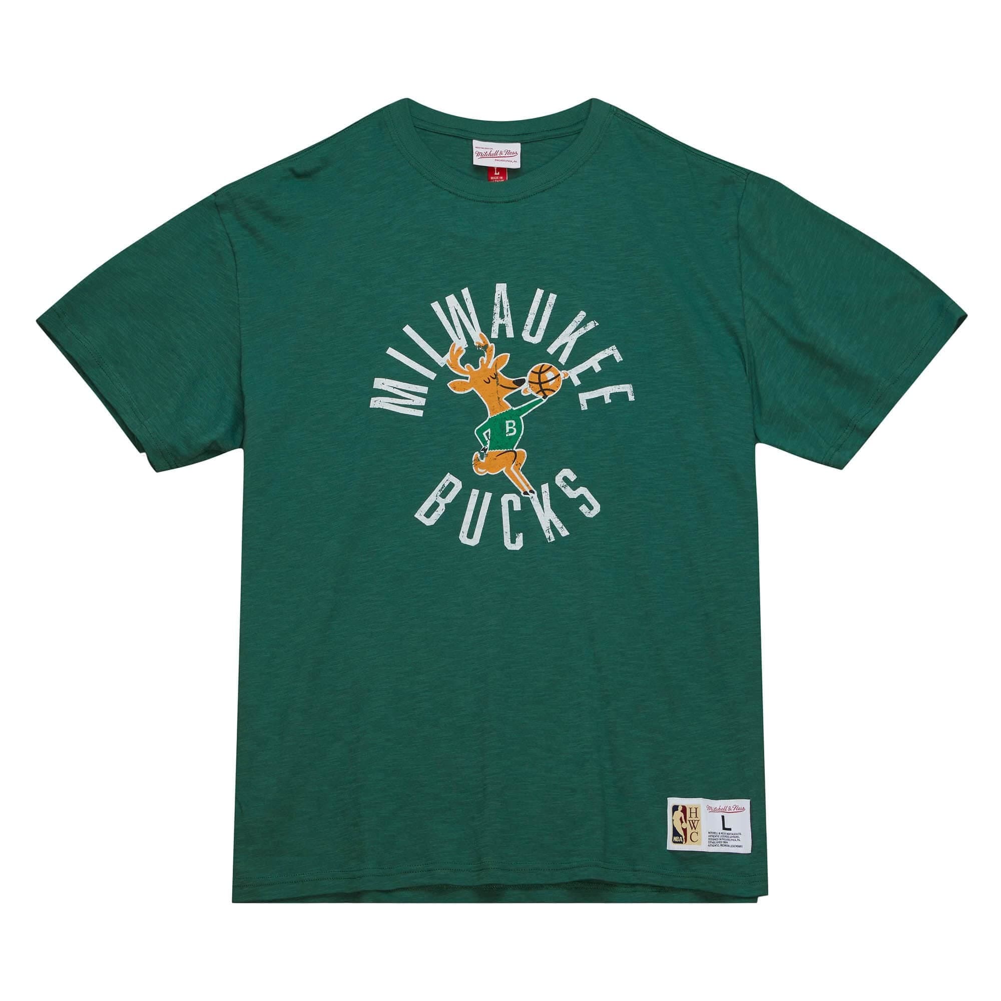 Футболка Mitchell & Ness Legendary Slub SS Green Tee Milwaukee Bucks