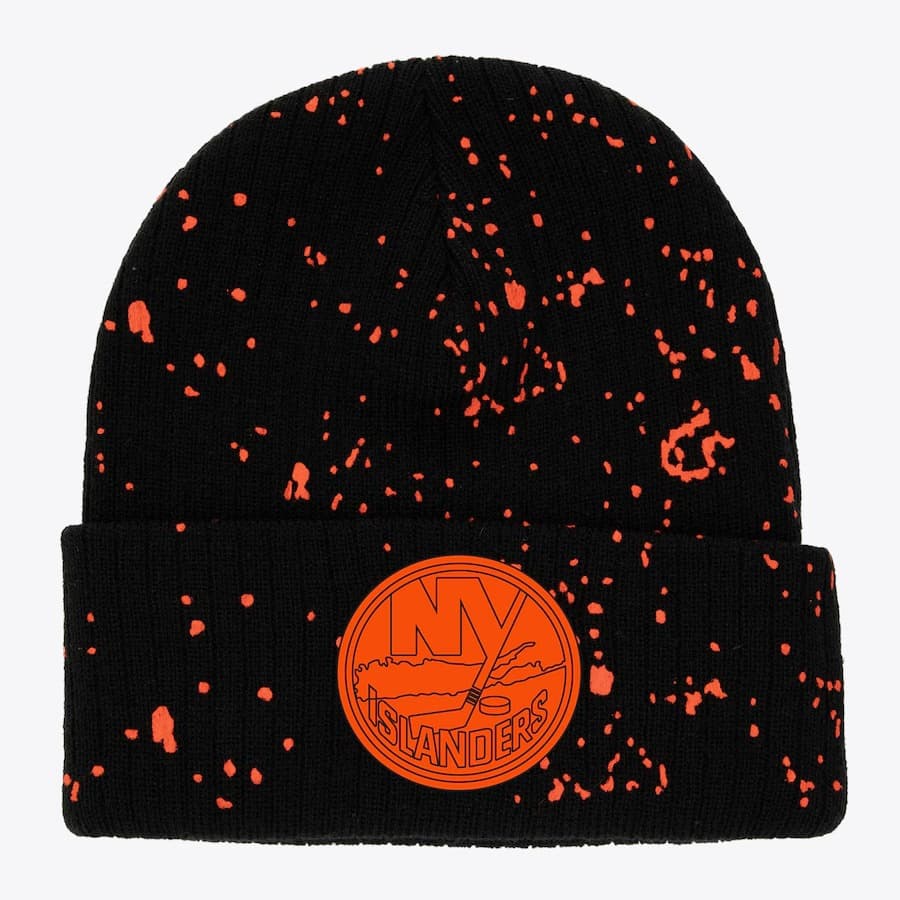 Шапка Mitchell & Ness Black New York Islanders Nep Cuffed Knit Hat