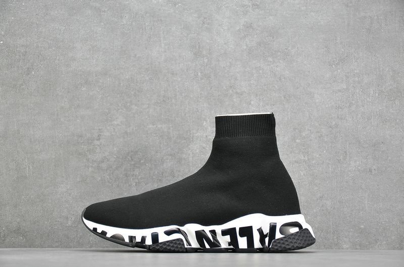 Balenciaga-Speed-Trainer-Graffiti-Black-White-1