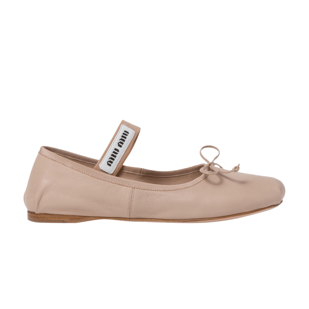 Кроссовки Miu Miu Wmns Leather Ballerinas 'Water Lily'
