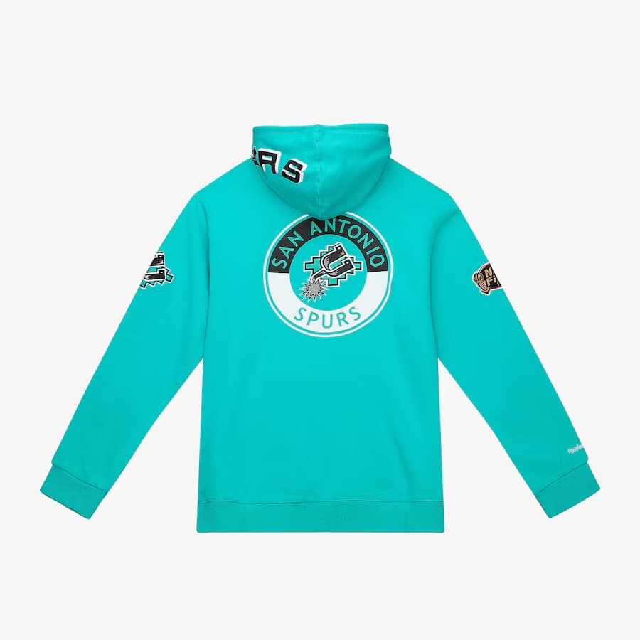 Худи Mitchell & Ness Turquoise San Antonio Spurs City Collection Fleece Pullover Hoodie