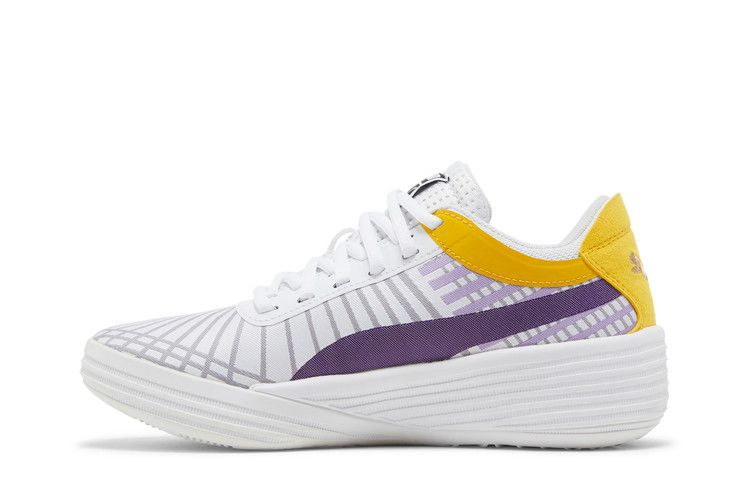 Кроссовки Puma Clyde All-Pro Jr 'White Spectra Yellow'