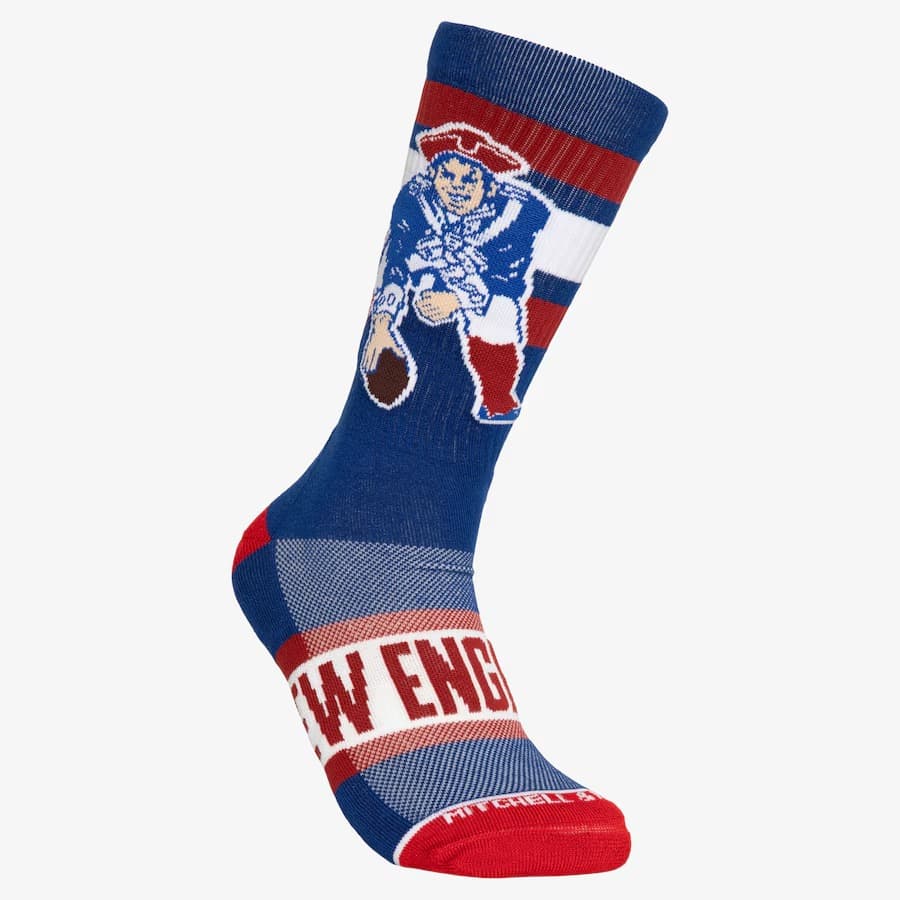 Спортивные носки Mitchell & Ness New England Patriots Hail Mary Crew Socks