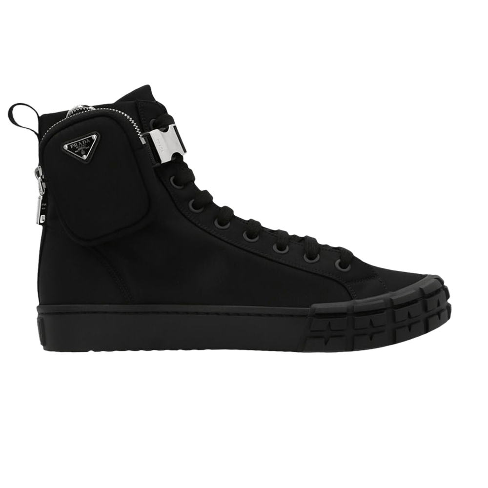 Кроссовки Prada Wheel Re-Nylon High 'Black'
