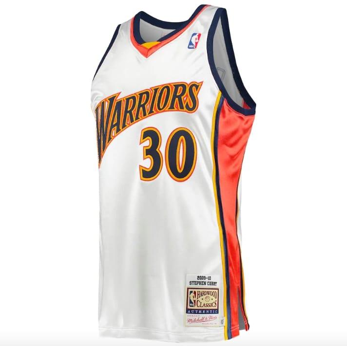 Баскетбольная джерси 2009-10 Golden State Warriors #30 Stephen Curry Mitchell & Ness Authentic White Jersey