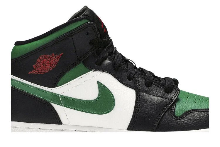 Krossovki-Air-Jordan-1-Mid-GS-Black-Pine-Green-1