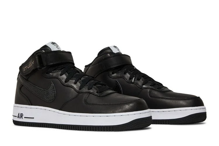 Krossovki-Stussy-x-Nike-Air-Force-1-Mid-Black-Snakeskin-7