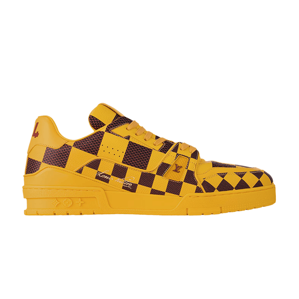 Кроссовки Louis Vuitton Trainer 'Damier Pop - Yellow'