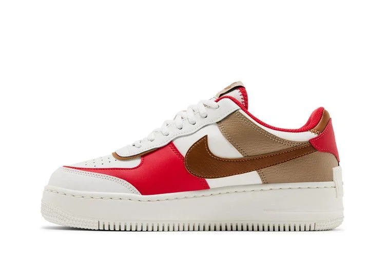 Кроссовки Nike Wmns Air Force 1 Shadow 'Phantom Fire Red Khaki'