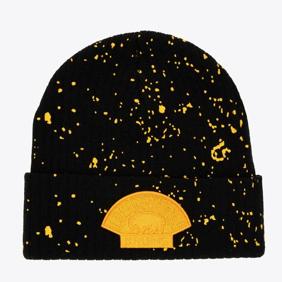 Шапка Mitchell & Ness Black Boston Bruins Nep Vintage Cuffed Knit Hat