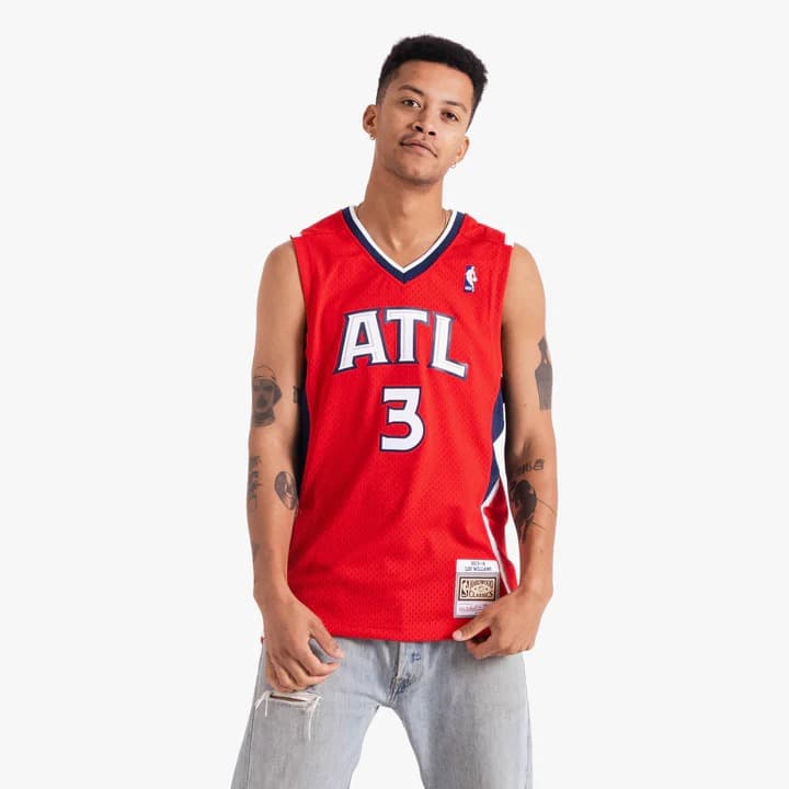 Баскетбольная джерси 2013-14 Atlanta Hawks Lou Williams #3 Swingman Hardwood Classics Red Jersey
