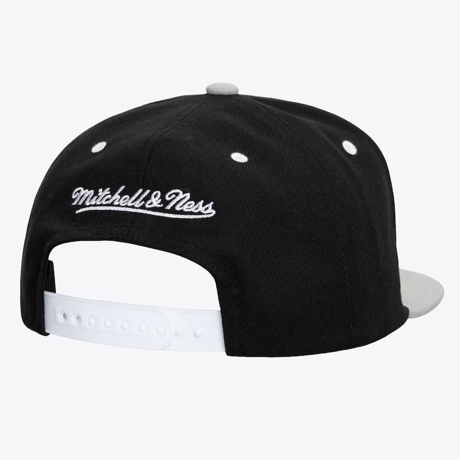 Бейсболка Mitchell & Ness Black Silver Los Angeles Kings Evergreen Vintage Crispy White Snapback Hat