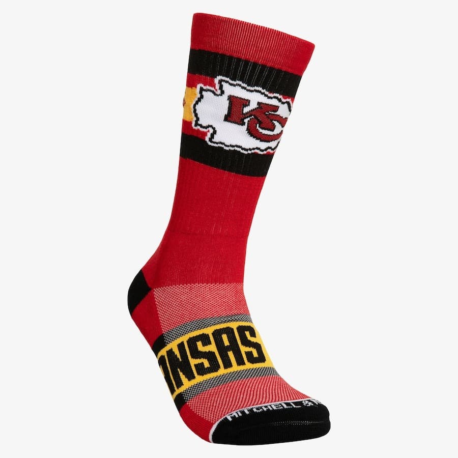 Спортивные носки Mitchell & Ness Kansas City Chiefs Hail Mary Crew Socks