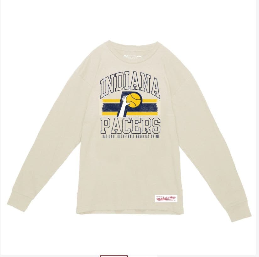 Лонгслив Mitchell & Ness Striped Logo Lockup Slub Indiana Pacers Shirt