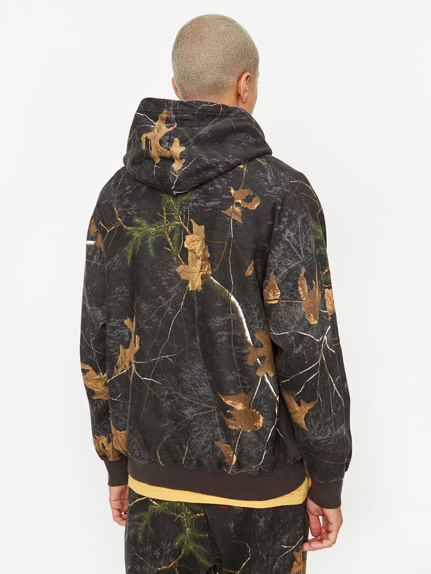 Худи Awake Blocked Logo with Stripe Rib Hoodie Real Tree