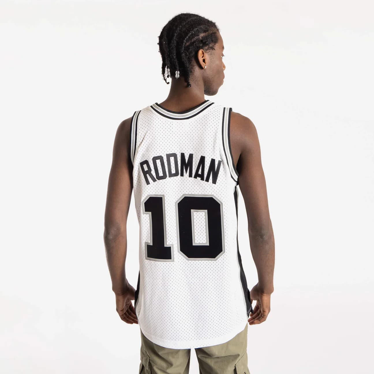 Баскетбольная джерси 1993-94 San Antonio Spurs Dennis Rodman #10 Swingman Hardwood Classics White Jersey