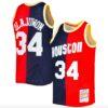 1993-94-Houston-Rockets-34-Hakeem-Olajuwon-Mitchell-Ness-Split-NavyRed-Jersey-1-100x100