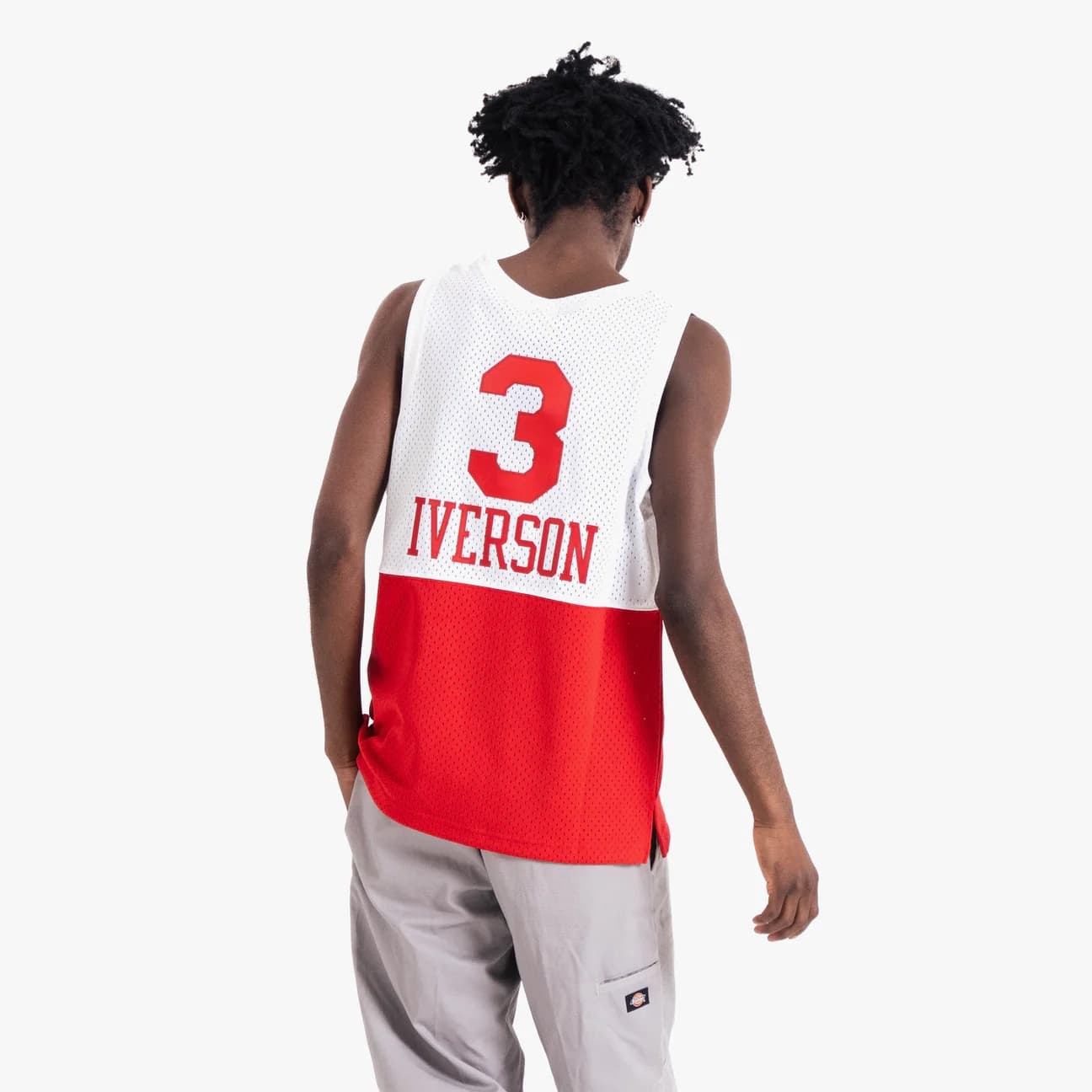Баскетбольная джерси 2003-04 Philadelphia 76ers Allen Iverson #3 Swingman Hardwood Classics White Red Jersey