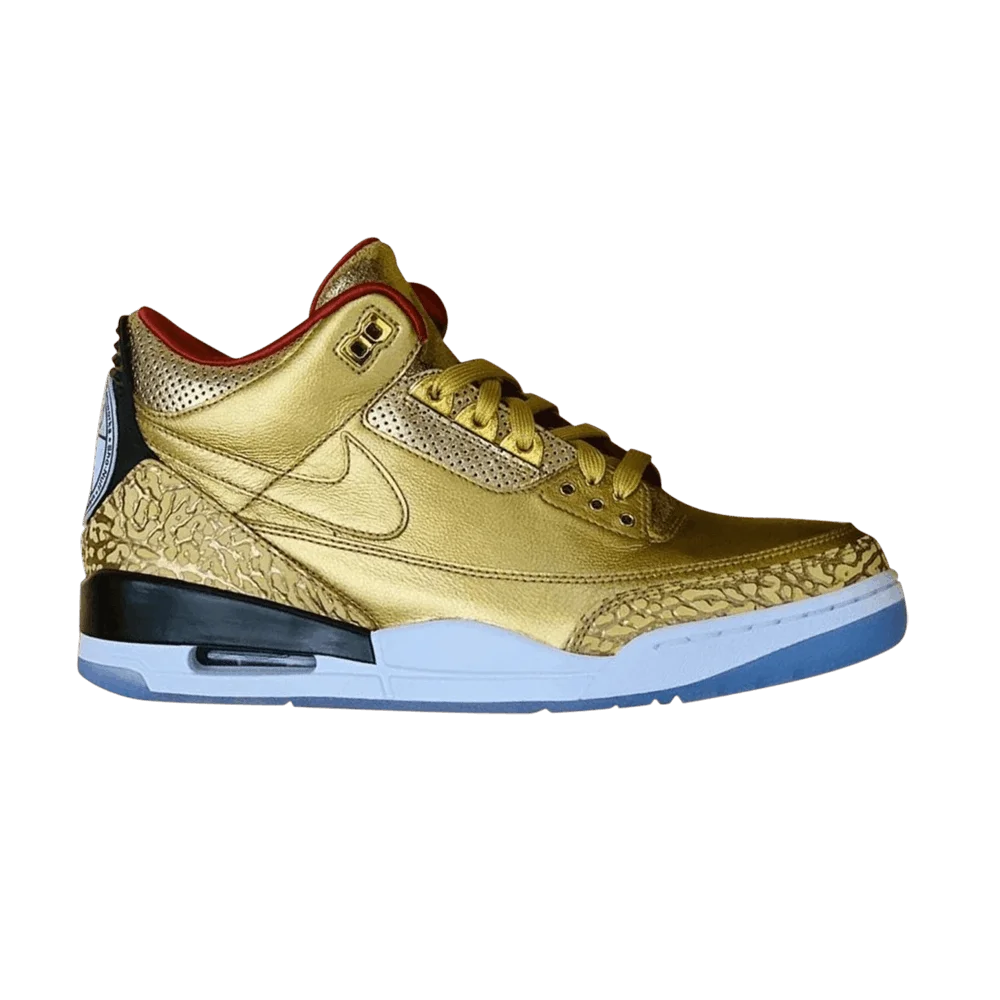 Кроссовки Air Jordan 3 Retro JTH 'Gold Oscars' Sample