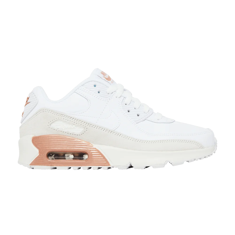 Krossovki-Nike-Air-Max-90-Leather-GS-White-Metallic-Red-Bronze